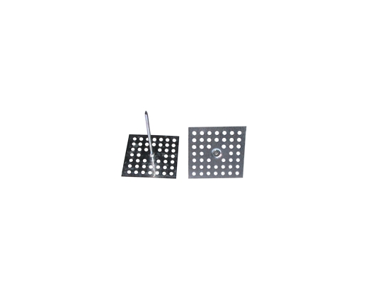 Clavu Por, 50x50x0,4 44 holes,Clip, pin 19x2,7mm ZnP