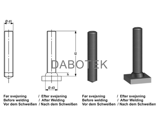 FD Threaded stud M16x20 mm Matr. A2-50 acc. EN ISO 13918