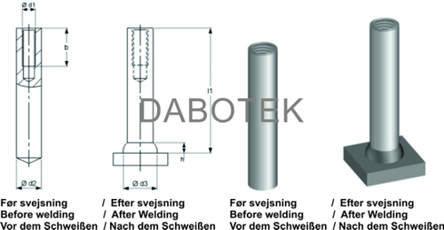 ID Gevindbøs M6-Ø10x40 mm Matr. A4-80 efter EN ISO 13918
