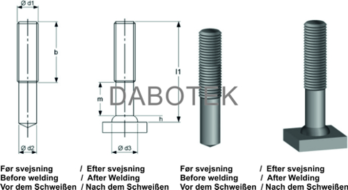 PD Gewindebolzen M5x75 Matr. 4.8 nach EN ISO 13918 (MP)