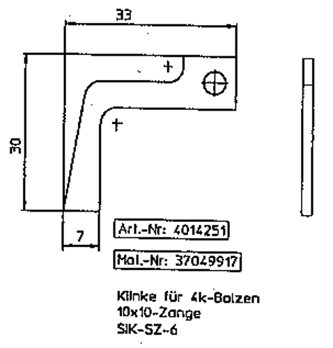 KLINKE For 4 kant bolte 10x10