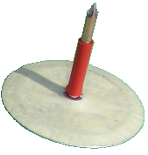 Tallerkenstift Ø38x15x2,7mm, Klip og Pin Isoleret