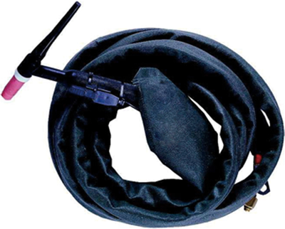 Schwarze, flammhemmende Nylon-Kabelhülle, 9,5 m Länge, 23 mm Durchmesser.